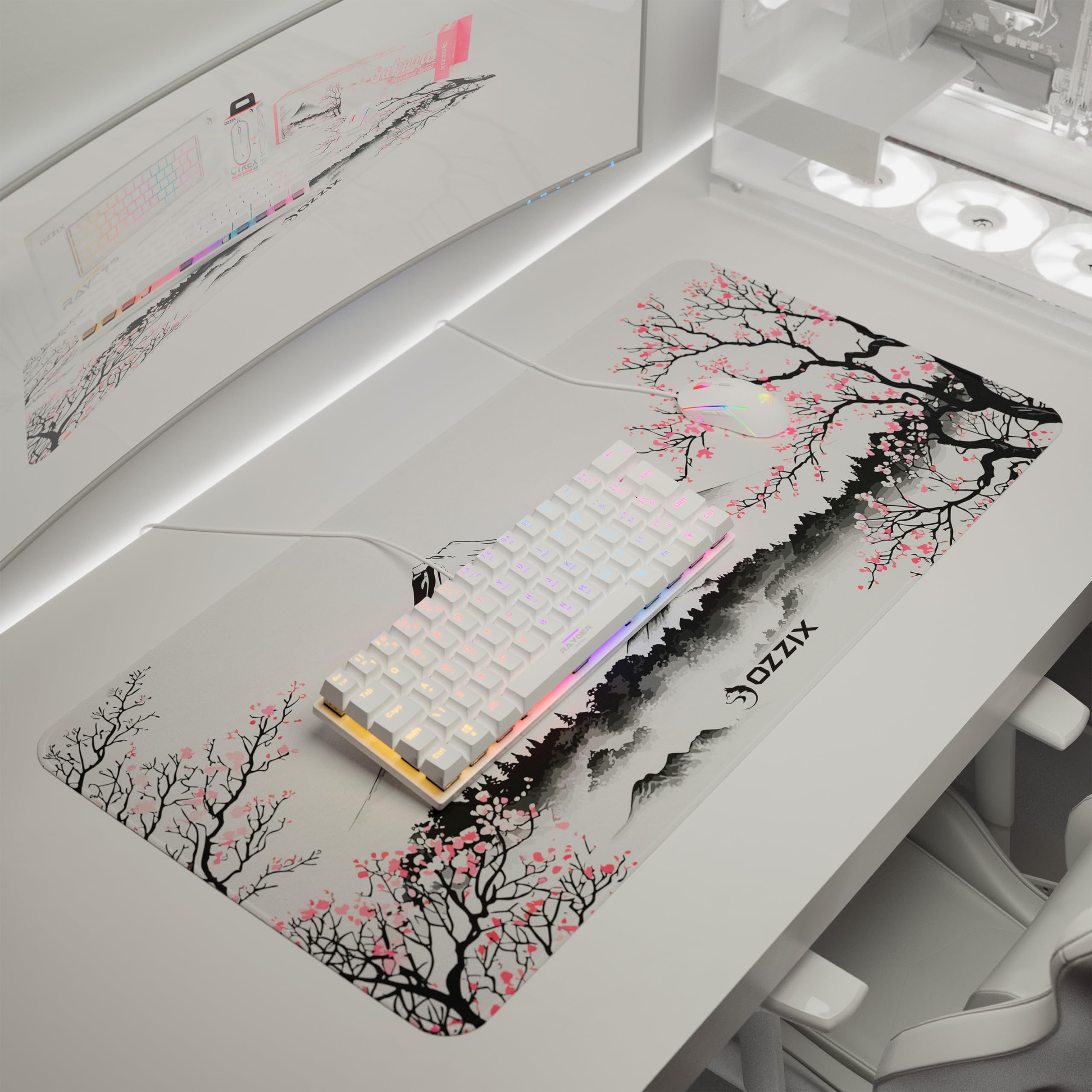 Mousepad Gamer Sakura 70x35 Speed Premium Cultura Japonesa Monte